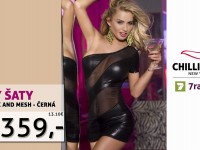 Aktuální akce - Šaty Wet Look and Mesh se slevou 34%